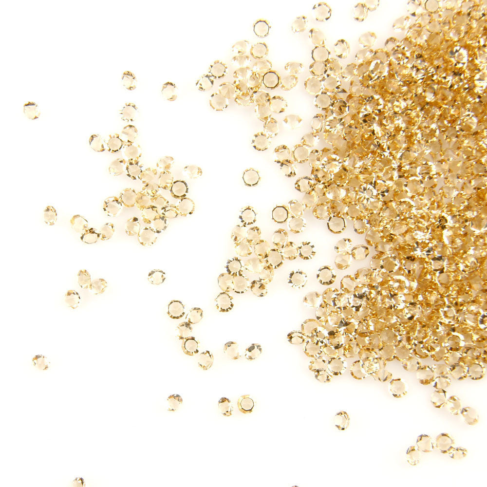 Nail decoration mini pixie diamond crystals 1 mm, TOPAZ