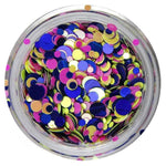 Nail design confetti round sequins, different colors