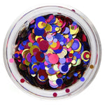 Nail design confetti round sequins, different colors