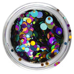 Nail design confetti round sequins, different colors