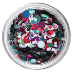 Nail design confetti round sequins, different colors