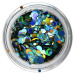 Nail design confetti round sequins, different colors