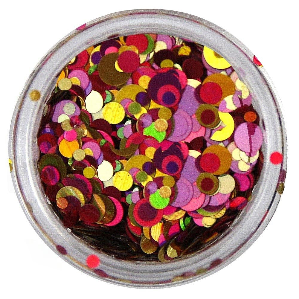 Nail design confetti round sequins, different colors