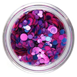 Nail design confetti round sequins, different colors
