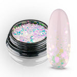 NEW! Pink Princess nails design sequins