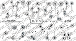 BIS Pure Nails water slider nail design sticker decal, DANDELIONS, Art50
