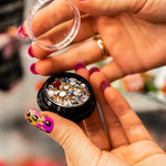 Nail Art design - mix of luxurious JEWELRY, different types