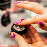 Nail Art design - mix of luxurious JEWELRY, different types