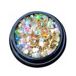 Nail Art design - mix of luxurious JEWELRY, different types