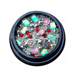 Nail Art design - mix of luxurious JEWELRY, different types