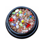 Nail Art design - mix of luxurious JEWELRY, different types