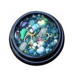 Nail Art design - mix of luxurious JEWELRY, different types