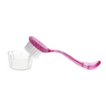 Nail dust cleaning brushes with handle, purple