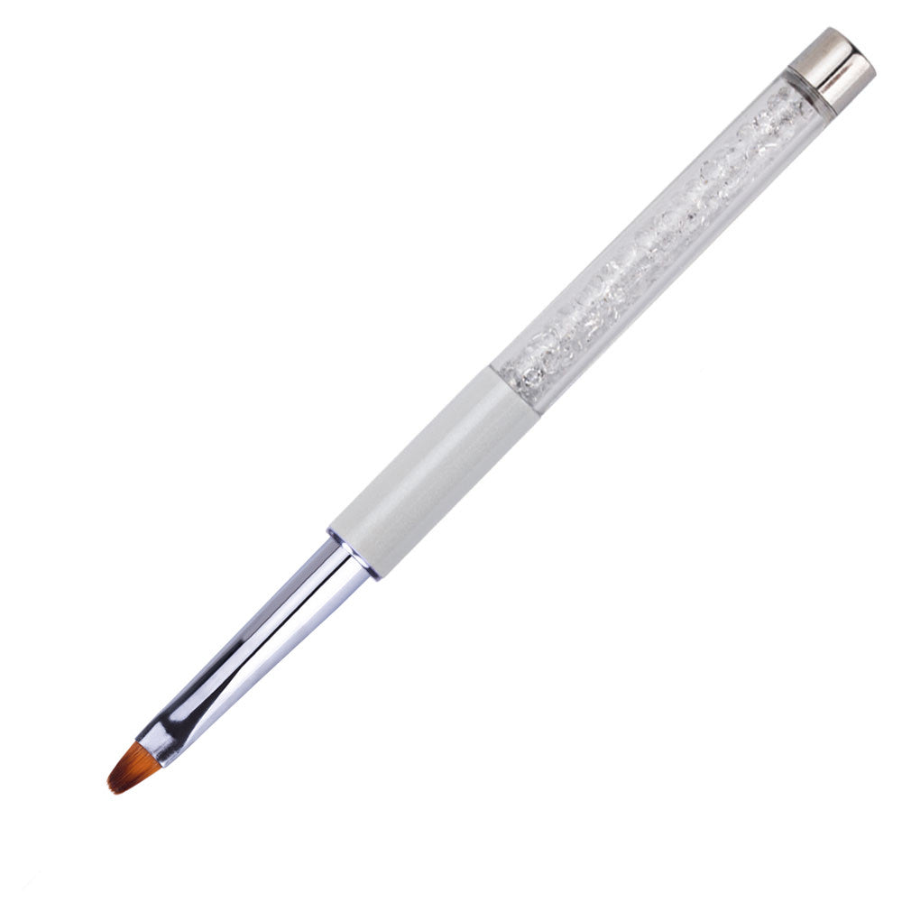 Brush for nail modeling with circons, BLACK or WHITE