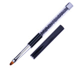 Brush for nail modeling with circons, BLACK or WHITE