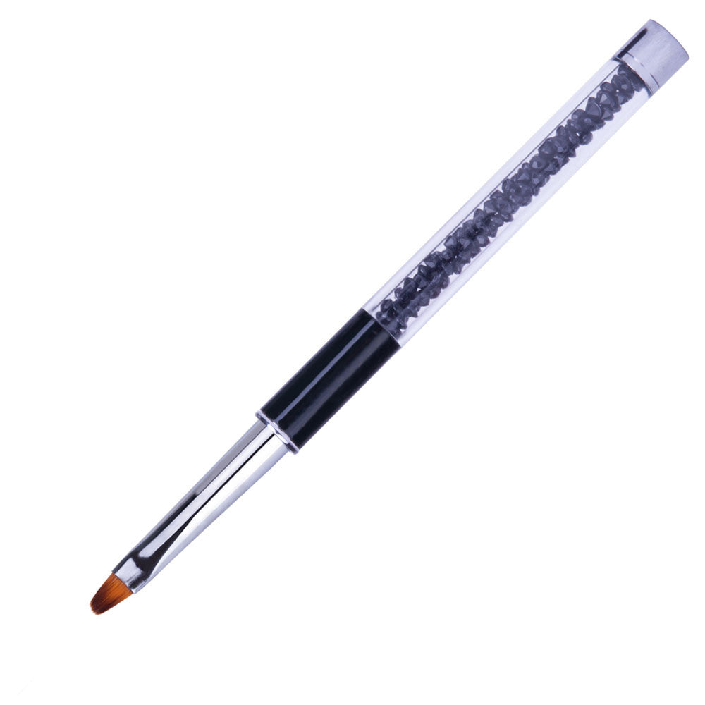 Brush for nail modeling with circons, BLACK or WHITE