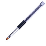 Brush for nail modeling with circons, BLACK or WHITE