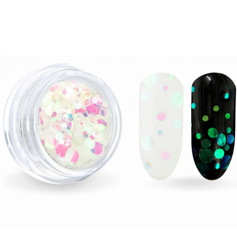 Nail design confetti round sequins, HOLOGRAPHIC