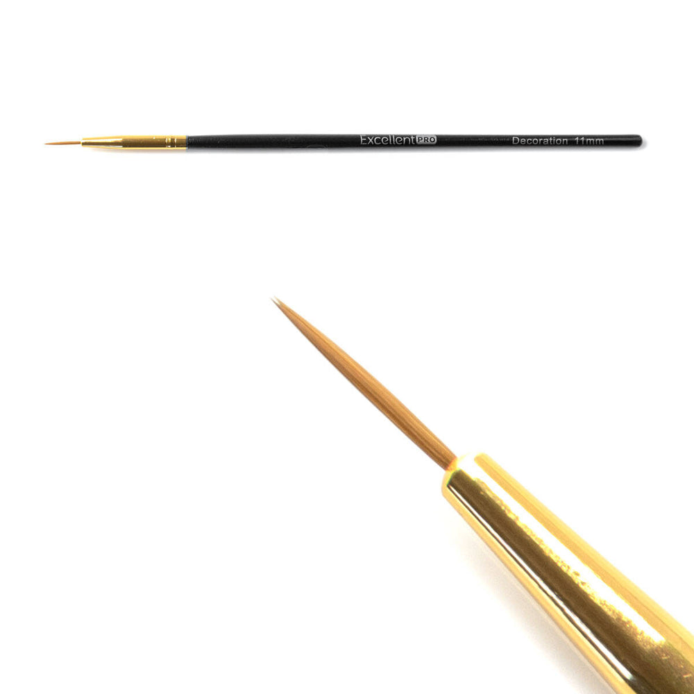 Thin brush for nail design black, 11 mm