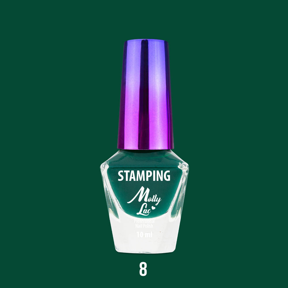 Molly Lac design polish for Konad nail stamping art GREEN, 10ml