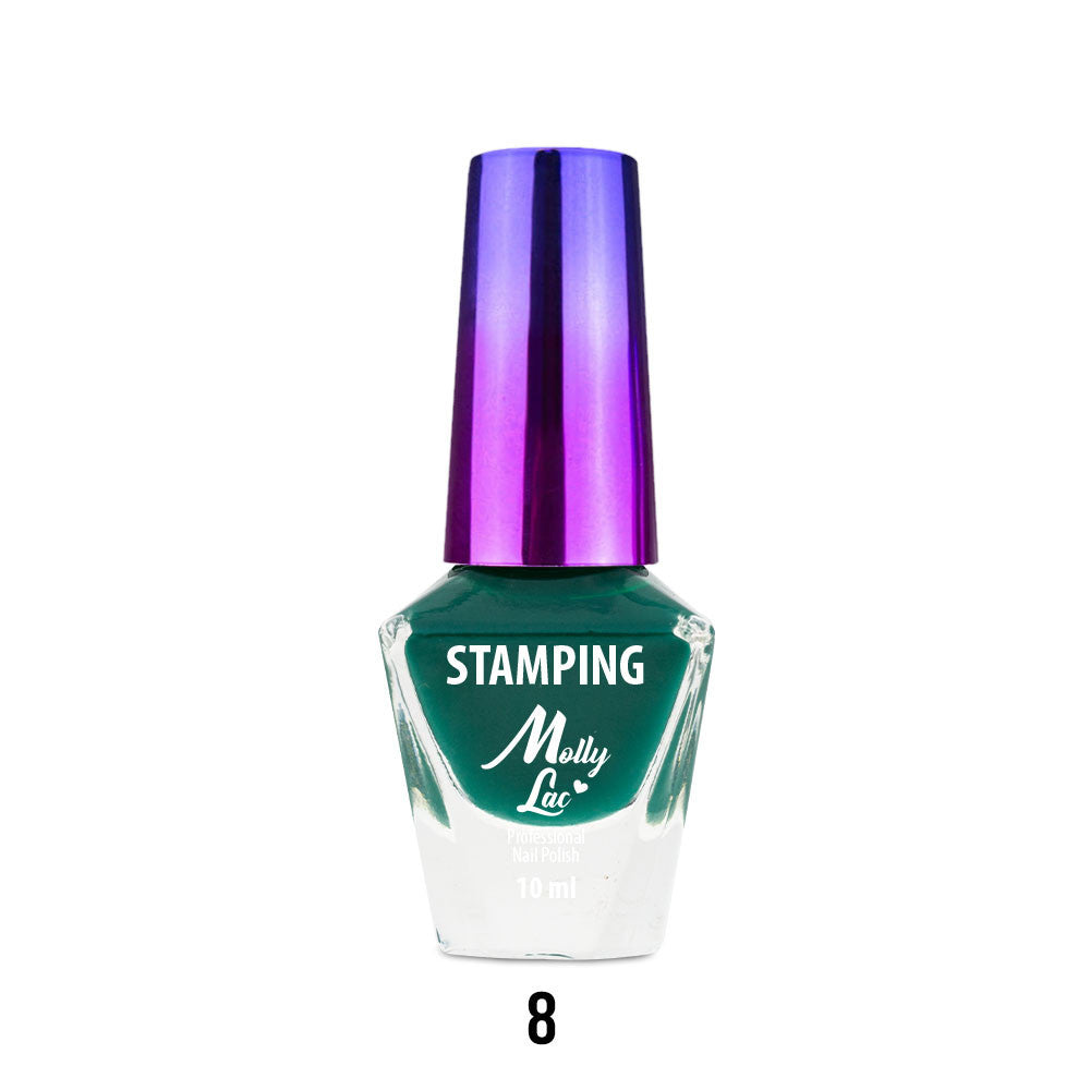 Molly Lac design polish for Konad nail stamping art GREEN, 10ml