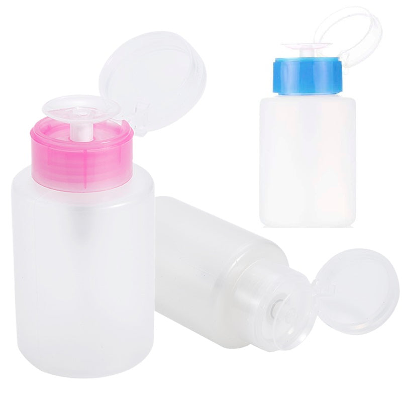 Empty fluid container bottle with dispenser 100 ml, 3 colors