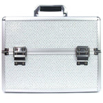Beauty suitcase M1 size, sparkly SILVER