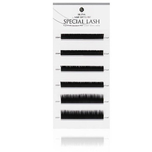 BL COMBO eyelash extensions U, L+, J shape, 6 lines