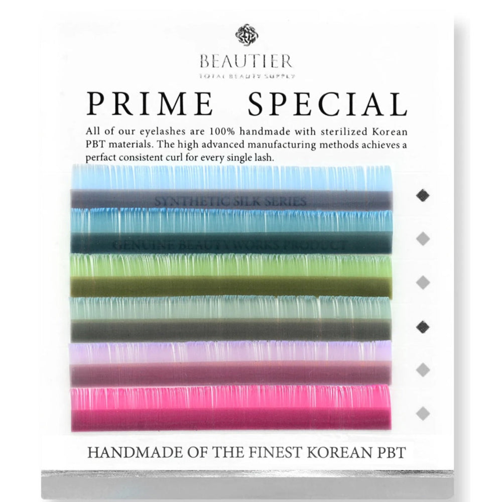 Beautier eyelash extensions PASTEL MIX, C shape