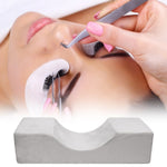 Memory foam neck pillow for eyelash extensions, velvet GREY
