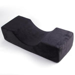 Memory foam neck pillow for eyelash extensions, velvet BLACK