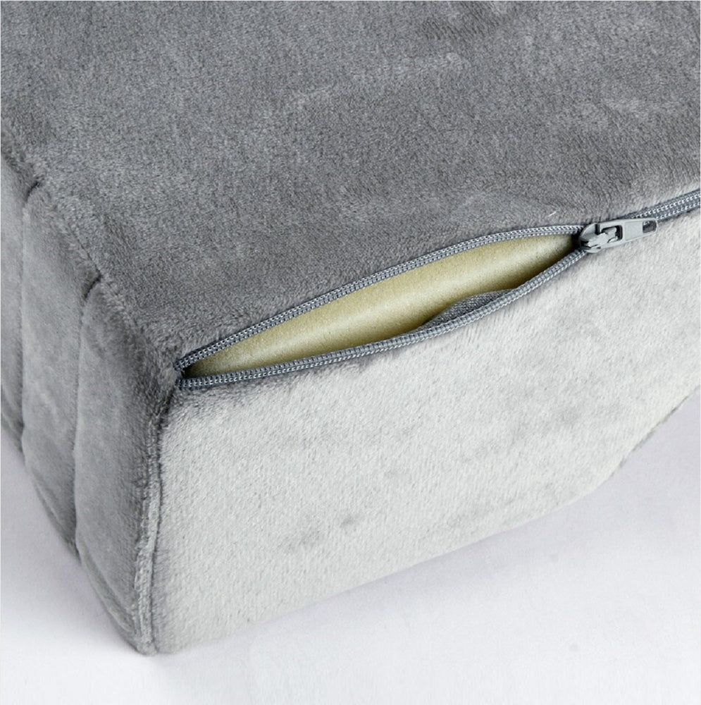 Memory foam neck pillow for eyelash extensions, velvet GREY