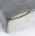 Memory foam neck pillow for eyelash extensions, velvet GREY