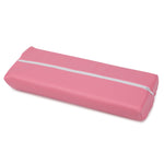 Manicure pad cushion with zipper, pink or red eco leather