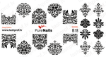 BIS Pure Nails nagu dizaina slaideri uzlīmes BLACK ORNAMENT, models B10, B11, B18 and B20