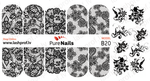 BIS Pure Nails nagu dizaina slaideri uzlīmes BLACK ORNAMENT, models B10, B11, B18 and B20