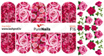 BIS Pure Nails nagu dizaina slaideri uzlīmes ROSES, models F09, F16, F17 and F55