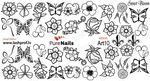 BIS Pure Nails  slider nail design sticker decal BLACK LACE, Art10