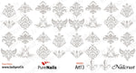 BIS Pure Nails  slider nail design sticker decal Art13, NAILCRUST SILVER