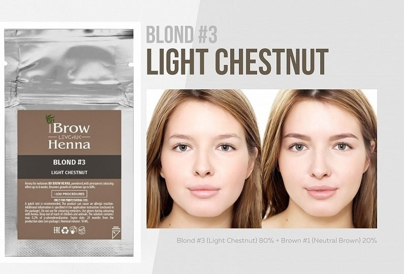 Brow Xenna® uzacu henna, blonda Nr3
