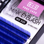 BIS Pure Lash ūdeļu skropstas spilgti ZILAS 16 līnijas MIX, C izliekums