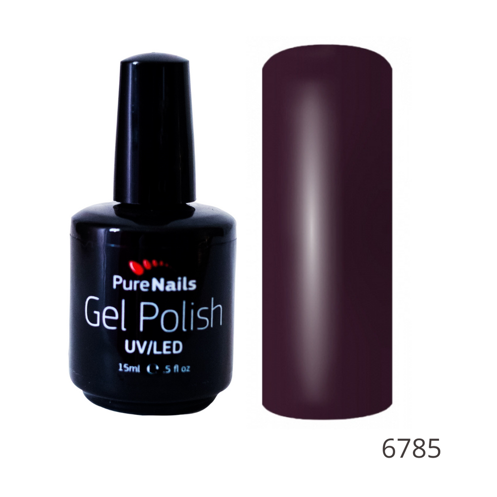 BIS Pure Nails UV/LED gēla laka 15 ml, 6785 Dark Plum