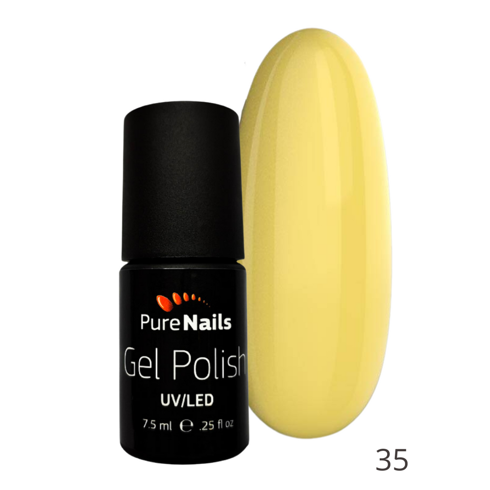 BIS Pure Nails ONE STEP gēla laka 7.5 ml, BANĀNU KRĒMS 35