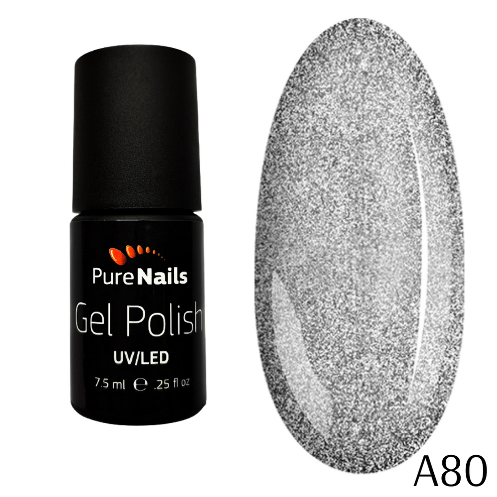 BIS Pure Nails UV/LED gēla laka 7.5 ml, SILVER SHINE A80