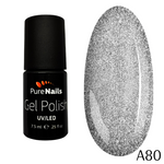 BIS Pure Nails UV/LED gēla laka 7.5 ml, SILVER SHINE A80