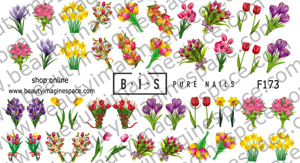 BIS Pure Nails nagu dizaina slaideri uzlīmes BUĶETE, F173
