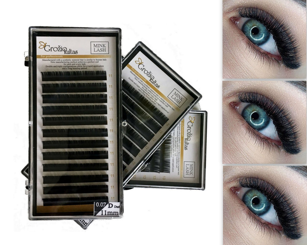 GK Lash Exclusive ūdeļu skropstas pieaudzēšanai, C - 0.07