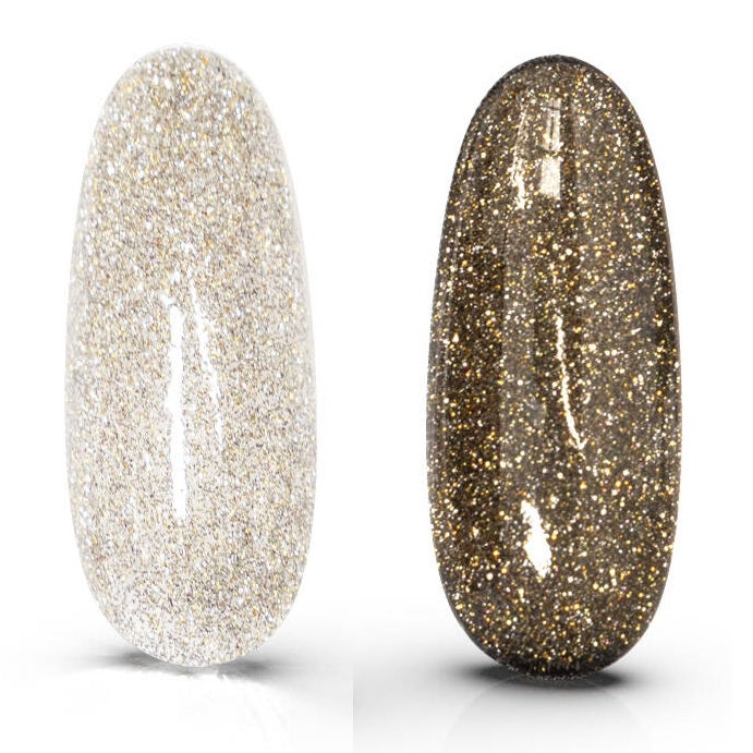 BIS Pure Nails flashing lights TOP NO WIPE, gold