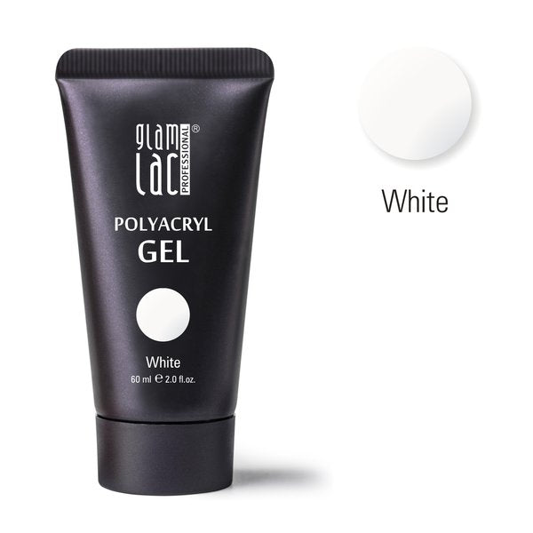 GlamLac Polygel for nail extension and strengthening, WHITE