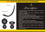 Final sale! Glam Lashes eyelash extensions FLAT ELLIPSE, 9-0.15-C